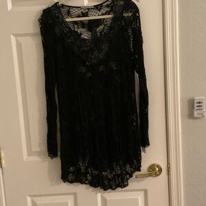 Black Lace Long Sleeve Dress